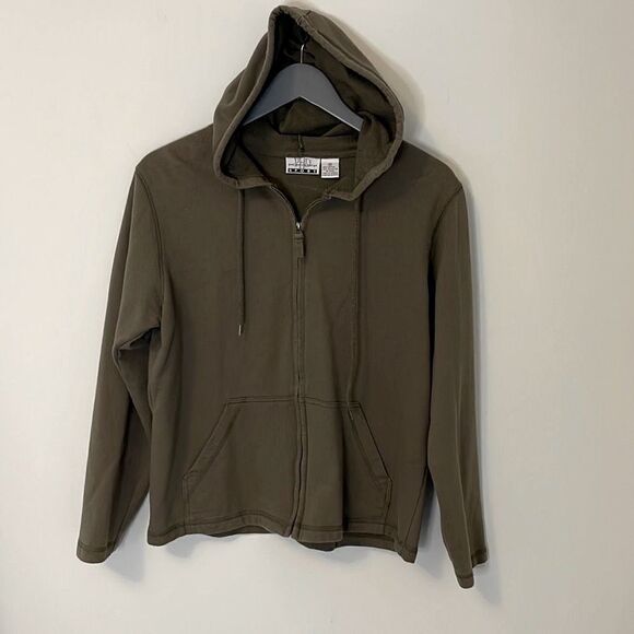 Paul‎ Harris Design Hooded Sweat Shirt. Size Medium. Olive Green - Picture 1 of 7